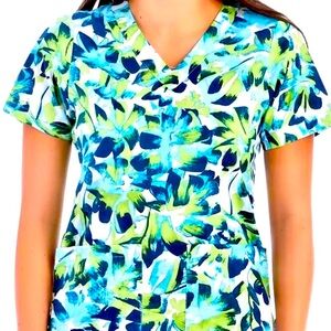Women floral watercolor scrubs